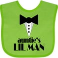 thumbnail image 3 of Inktastic Auntie's Lil Man Boys Baby Bib, 3 of 4