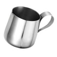 thumbnail image 3 of Jarra para espumar leche, jarra de leche, taza de acero inoxidable plateada, taza para espumar café L, 3 of 9