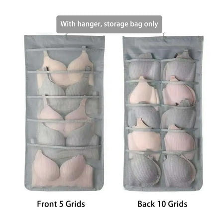 

Gerich 24 Pockets Double 2 Side Hanging Bag Bra Underwear Storage Organiser Tidy Hanger