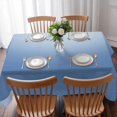 thumbnail image 3 of Light Blue Ombre Table Cloth Waterproof Tablecloths, Modern Rustic Aqua Gradient Tablecloth Dining Table Cover for Kitchen Party Tabletop Outdoor, Rectangle Tablecloth 60x102 Inch, 3 of 9