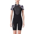 thumbnail image 1 of Trajes de neopreno Traje de buceo Traje de baño de una pieza Pantalones cortos a prueba de sol UPF 50 Protección solar Traje de surf para bucear Surf Natación Negro / Blanco M,1.5MM Inevent OD017103-09, 1 of 7