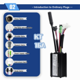 thumbnail image 6 of Electric Bike Controller KT-16A 36/48V 6 Tube Sine Wave Controller SM Plug for Ebike Motor Conversion for KT LCD Display,1 * Electric Bike Controller,Black, 6 of 6