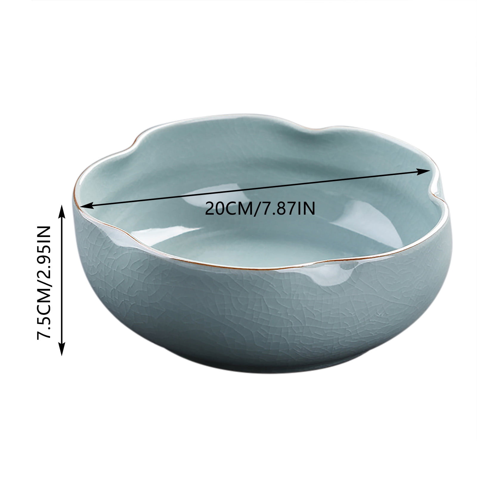 Ceramic Bowl Planter for Indoor Hydroponic Succulent Gardening Decorative Flower Pot