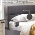thumbnail image 6 of Relax & Rejuvenate Queen Size Lift up Storage Bed, Upholstered Platform Bed Frame with Modern Linen Fabric Wingback Headboard, Wood Slats Support, Easy Assembly, No Box Spring Needed, Light Grey, 6 of 7