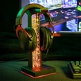 thumbnail image 4 of Piifox RGB Gaming Headset Holder with 10 Lights, Dual USB Interfaces, 4 of 5