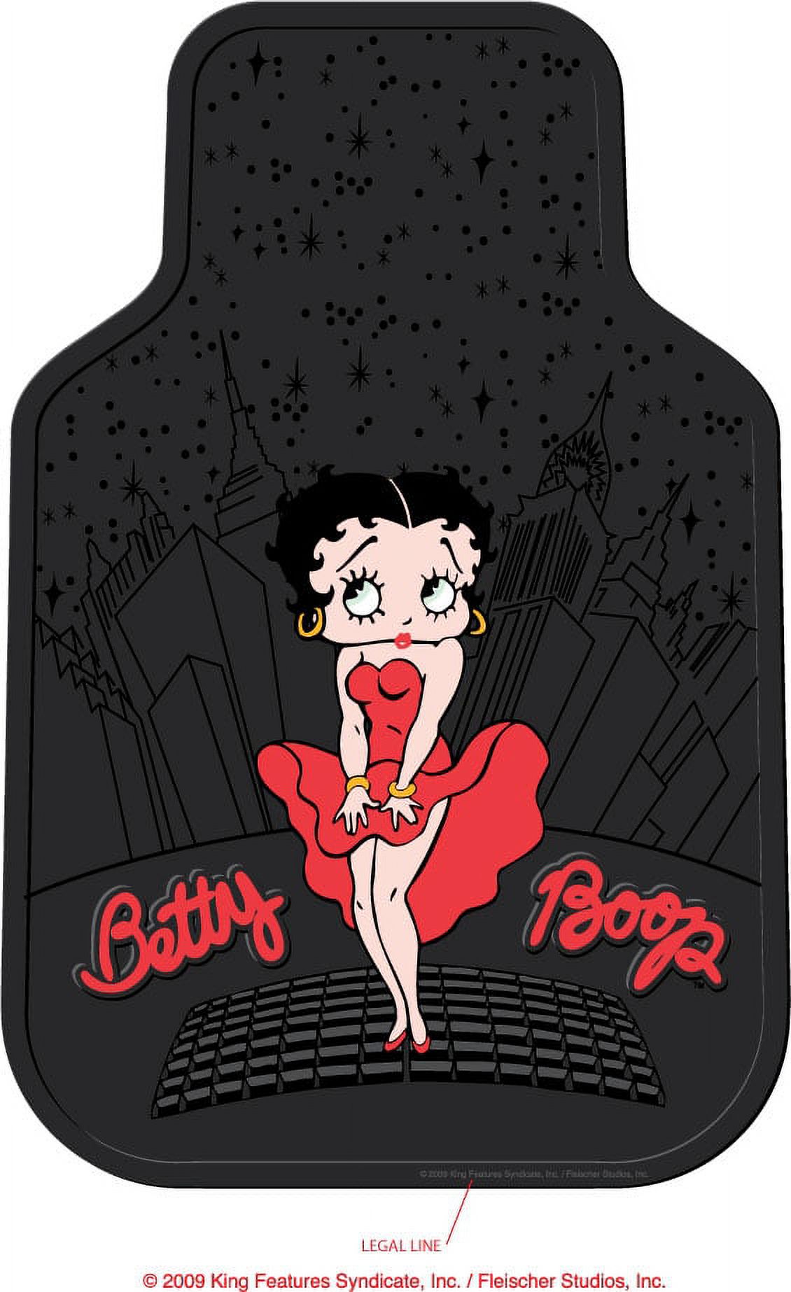 Plasticolor Betty Boop Universal Automotive Floor Mat Set, Vinyl, Black, 2 Piece - image 2 of 2