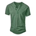 thumbnail image 1 of Playera Henley Casual Moda Manga Corta Para Hombre Algodón, 1 of 6