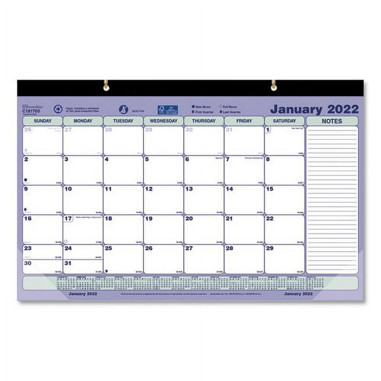 Monthly Desk Pad Calendar, 17.75 x 10.88, White/Blue/Green Sheets, Black Binding, Clear Corners, 12-Month (Jan to Dec): 2024 Monthly Desk Pad Calendar, 17.75 x 10.88, White/Blue/Green Sheets, Black Binding, Clear Corners, 12-Month (Jan to Dec): 2024
