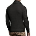 thumbnail image 5 of Thickened Wool Blend Cardigan Sweater for Men, Casual Fashion Stand Collar Winter Wear, 5 of 9