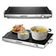 thumbnail image 2 of Costway Bandeja para Calentar Comidas de Acero Inoxidable con Control de Temperatura Ajustable y Tapa de Vidrio Resistente Negro, 2 of 10