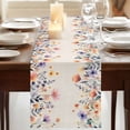 thumbnail image 3 of Table Runners 72 Inches Long Dress Scarves, Spring Floral Farmhouse Kitchen/Dining Table Runner, Coffee Tablerunners, Elegant Flowers Farmhouse Botanical Rustic 18x72 Inch, 3 of 9