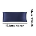 thumbnail image 2 of PiccoCasa Satin Body Pillowcase Silky Long Pillowcase for Hair and Skin, Queen Navy, 2 of 7