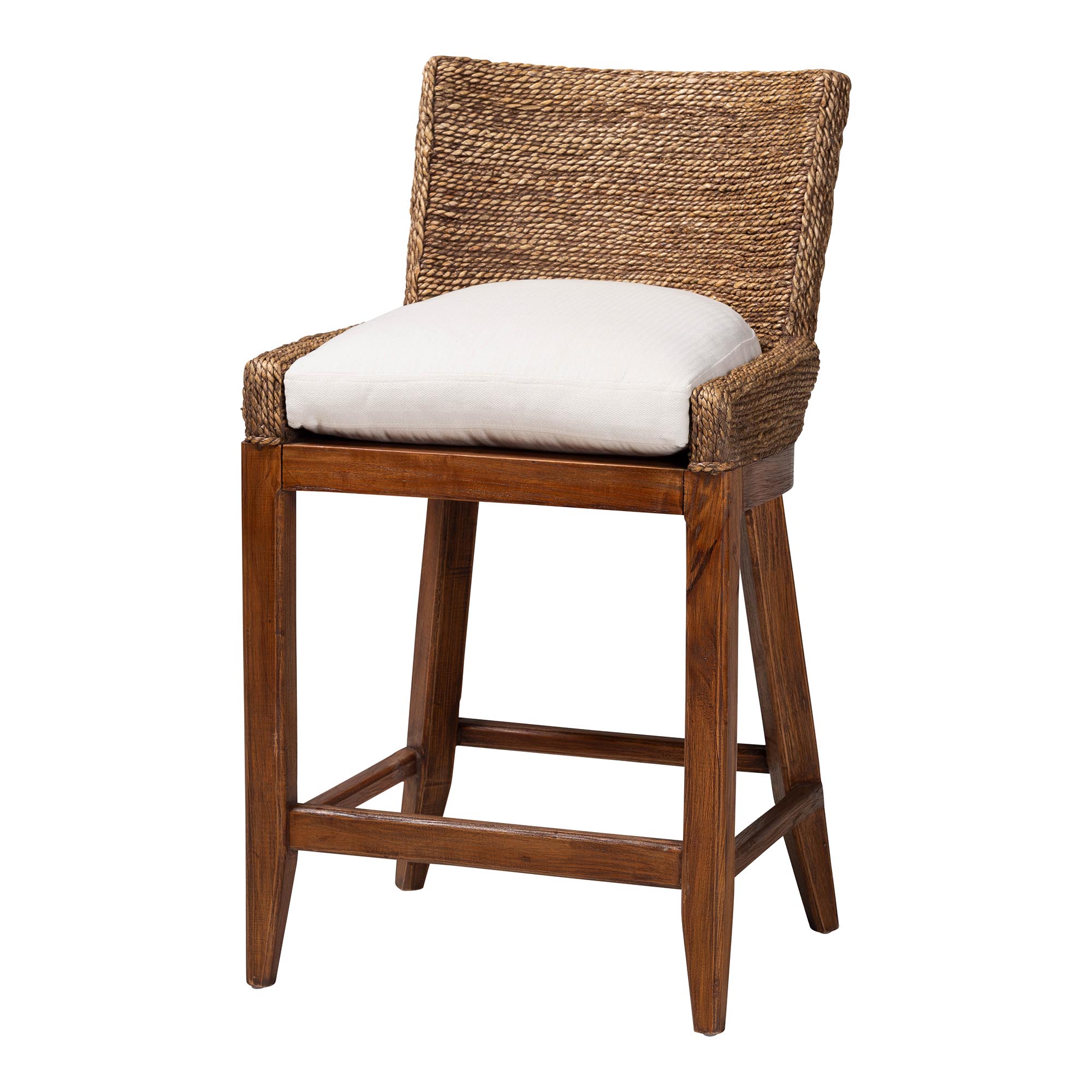 bali & pari Ridley Boho Counter Stool, Counter Height, Brown Wash