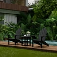 thumbnail image 2 of Wildridge Classic Adirondack Chair, Black - Outdoor Weather Resistant Poly Furniture for Patio, 2 of 6