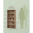 thumbnail image 4 of VASAGLE Bookshelf, 23.6 Inches Wide, 5-Tier Open Bookcase with Adjustable Storage Shelves, Floor Standing Unit, Camel Brown, 4 of 8