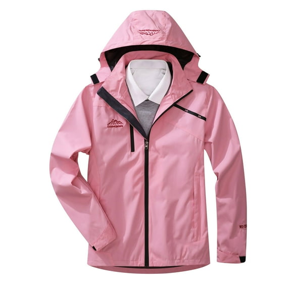EQWLJWE Waterproof Rain Jacket for Women with Hood Lightweight Couple Spring Fall Hooded Raincoat for Hiking Travel Outdoor Winter Jackets for Women 2023