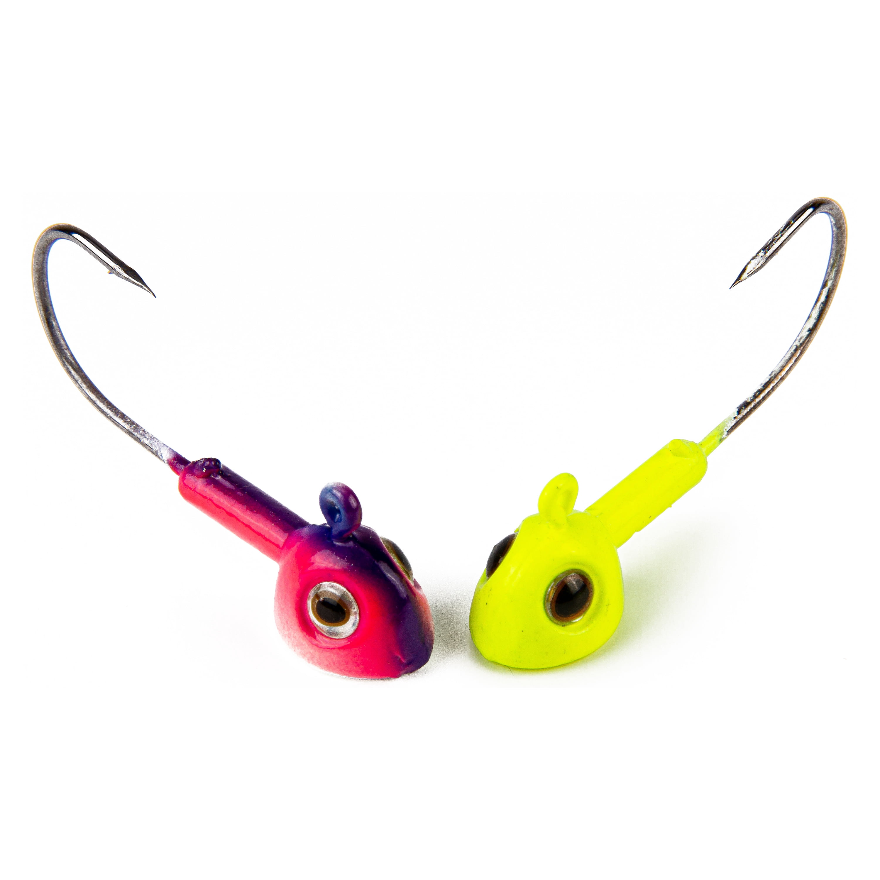 Ozark Trail Walleye Fishing Jig Heads, 3/8 oz, Vibrant Assorted Colors, 4-Pack
