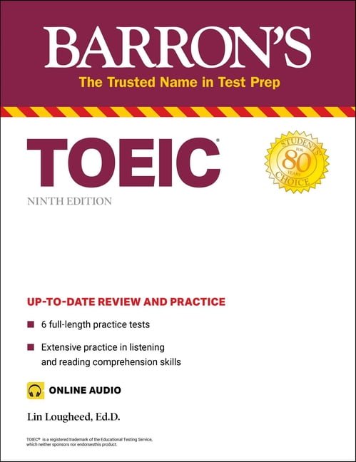 Barron S Test Prep Toeic With Online Audio 9th Ed Paperback Walmart Com Walmart Com
