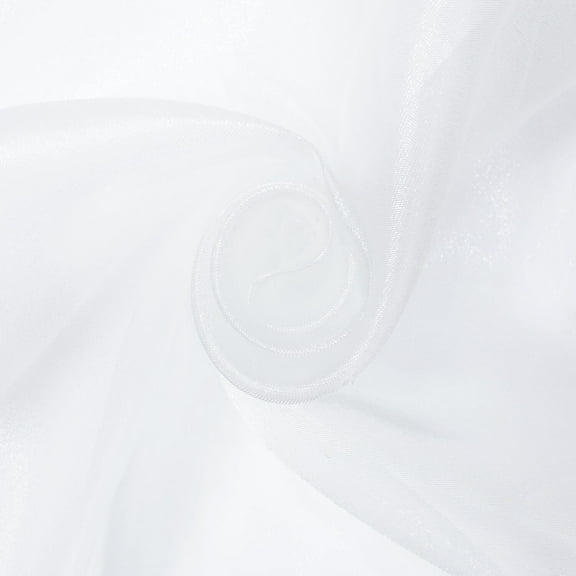 Princess Polyester Bridal Liquid Shimmer Organza 60 Inch 30 GSM Lightweight Sheer Fabric By The Yard For Sewing, Crafts, DIY, & More - White, 1 Yard