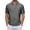 Black, variant on Men's Casual Vacation Striped Bamboo-Linen Small V-Neck Short Sleeve Shirt for Spring Summer Beach Daily Occasions