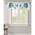 thumbnail image 2 of Tie Up Valance Curtain for Kitchen, Teal Blue Sea Turtle on Wood Board Rod Pocket Short Curtains Adjustable Tie-Up Shade Valances, Ocean Animal Window Treatment for Bathroom Living Room Bedroom, 2 of 7