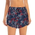 thumbnail image 2 of Rateoe Cool Red Off-Road Vehicle Printed 2 in 1 Women's Workout Shorts for Athletic Gym Running Shorts with Phone Pockets-, 2 of 7