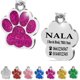 thumbnail image 4 of Medallón de identificación personalizado con etiqueta de pata de acero para collar de perro gato mascotas grabado verde, 4 of 4