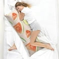 thumbnail image 4 of Watermelon Body Pillow Cover - Soft & Breathable, Hidden Zipper, 20"x54", Tropical Fruit Print - Perfect Summer Gift for Watermelon Lovers, Side Sleepers & Beach House Decor, 4 of 7