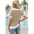 thumbnail image 6 of Ronuti Womens Blouses V Neck Short Sleeve Tops Spring Summer Business Casual Shirts Lightweight Sweaters, 6 of 9