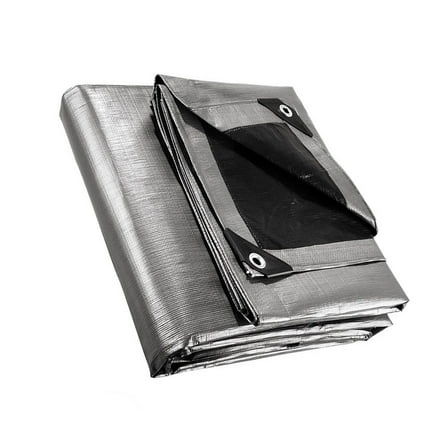 OUNONA  Thick Tarpaulin Truck Tarps Heavy Duty Waterproof Plants Silver