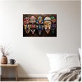 thumbnail image 2 of ZHONGYUTONG African Masks Wall Art Vintage Tribal Painting Black Art Prints African Traditional Culture Canvas Afro Ethnic Pictures African American Wall Decor Framed (28.00" x 42.00"), 2 of 4