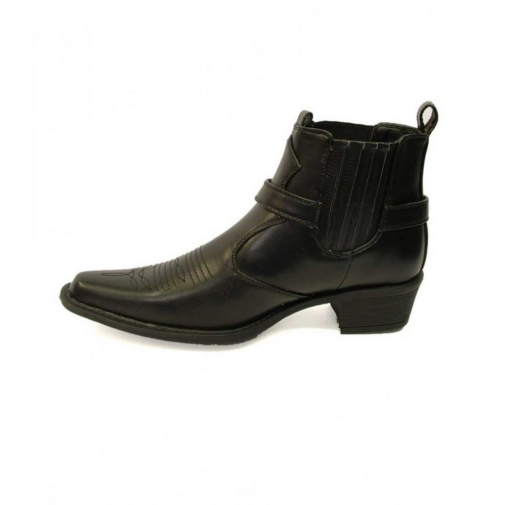 US Brass Mens Eastwood Cowboy Ankle Boots - image 3 of 6