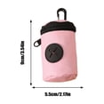 thumbnail image 2 of Dog Poop Bag Holder for Leash, Soft Fabric Doggie Waste Bag Dispenser with Carabiner Clip, Easy Release Fits Standard Poo Bags, Puppy Potty Carrier Zipper Pouch, 2 of 8