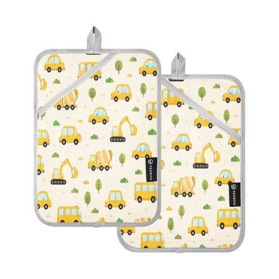 Two Pieces Of Square Heat Insulation Pad Oven Mitts Bcf279b6-755c-424d-85f7-18fdb5b9ef49 7x9.8 Inch Oven Microwave Kitchen Cooking Baking