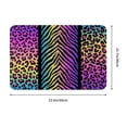thumbnail image 3 of Leopard Print Bath Mat Zebra Pattern Rugs Colorful Patchwork Mix Skin Wild Animals Safari Doormat Kitchen Floor Doormats 16"x24", 3 of 8