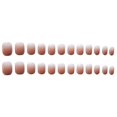 thumbnail image 4 of HLONK 24Pcs Gel Press on Nails  Gel French Long Fake Nails  Press on Tips With Glue  Rhinstone with Butterfly  NO.13, 4 of 7