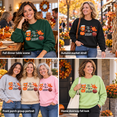 thumbnail image 2 of successthop Thanksgiving Sweatshirt for Women Pumpkin FLeece Oversized Crewneck Long Sleeve Sweater Pullover Clothes L, 2 of 5