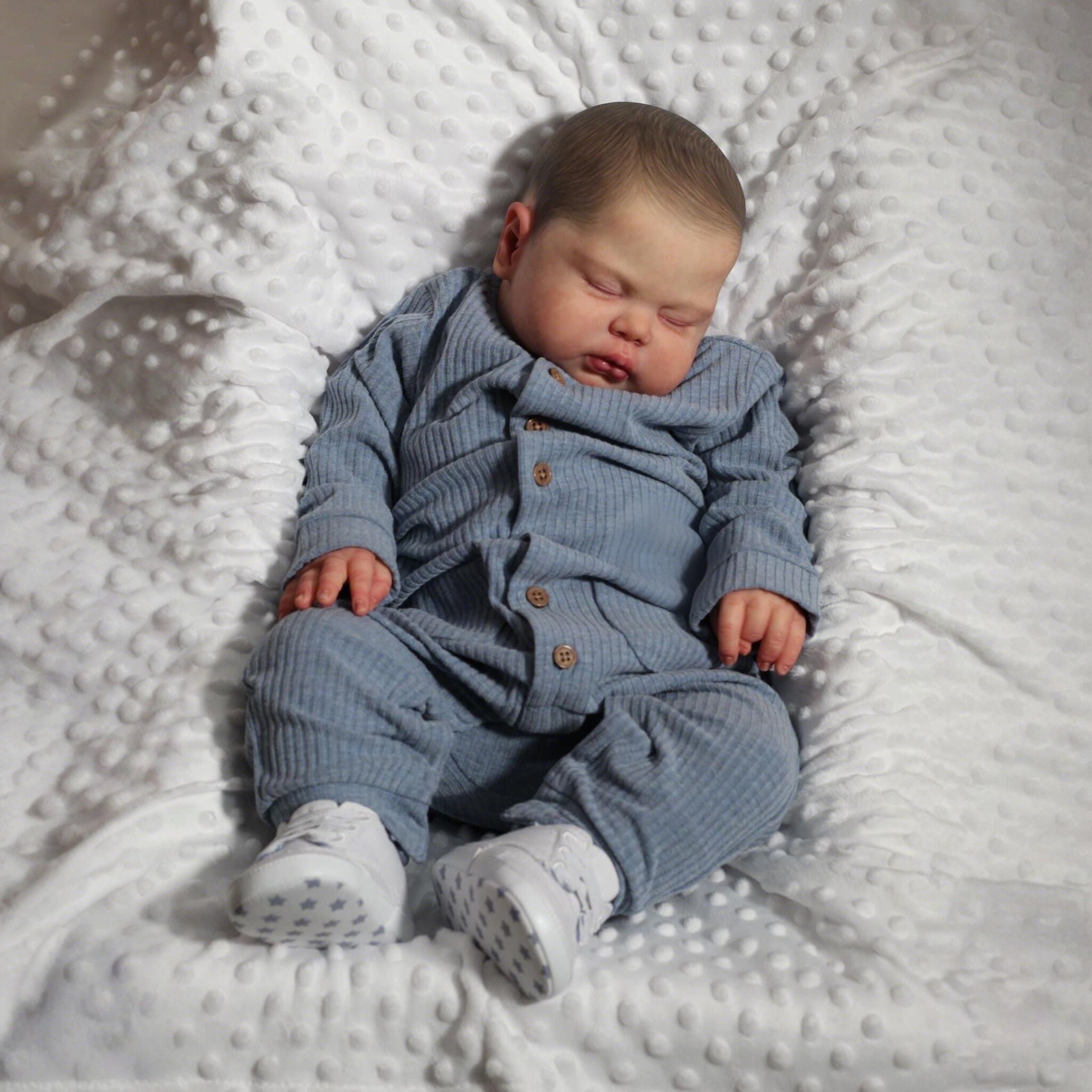 iCradle Lifelike Reborn Baby Dolls 24 inch 58 cm Handmade Realistic Soft Cloth Body Newborn Baby Dolls With Clothes Accessories Kids Age 3+