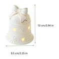 thumbnail image 3 of Ceramic Christmas Ornament with LED Lights | White Home Decoration | Desktop & Tree Decor | Festive Gift for Family & Friends, 3 of 6
