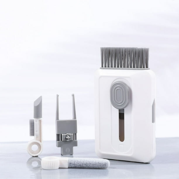 Xihbxyly Cepillo de Limpieza para Teclado, Cerdas Suaves, Fibra de Nailon, Herramienta Multifuncional Seis En Uno, Ideal para Limpiar Cámaras de Ordenador y Teléfono, Tamaño Compacto y Portátil, 10 X
