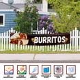 thumbnail image 3 of Burritos Large Banners and Signs for Outdoor by DreamController-Polyester Banner with 4 Holes for Easy Hang Indoor & Outdoor| 6x1 Feet HD Banner to Promote Food & Beverages | Made in USA, 3 of 6