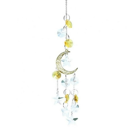 

Pentagon Star Bell Moon Bell Garden Pendant Window Pendant Gold Moon