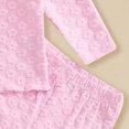 thumbnail image 5 of TOWED22 Baby Toddler Girl Cute Outfits Long Sleeve Crewneck Top and Pants 2 Piece Clothes Set Fall Winter Soft(Pink,18-24 M), 5 of 6