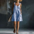 thumbnail image 2 of Sentmoon Tenues de Vacances pour Femmes Combinaisons Sans Manches Grande Taille pour Femmes Coupe Ample Bretelles Spaghetti Combinaison-Robe pour Femmes Été pour Boîte de Nuit et Bar P-2TG, 2 of 8