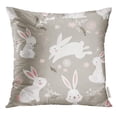 thumbnail image 1 of BSDHOME Watercolor Bunny Easter Design with Bunnies Colorful Rabbit Pillow Case 20x20 Inches Pillowcase, 1 of 1
