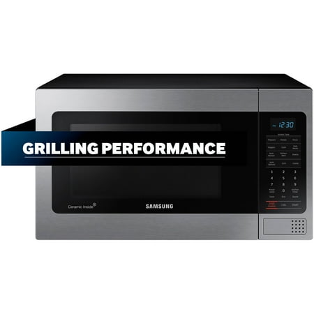 Samsung - 1.1 Cu. Ft. Countertop Microwave with Grilling Element - Stainless Steel