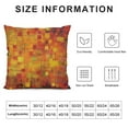 thumbnail image 5 of ARISTURING  Burnt Orange Pillow Cushion Cover, Vintage Mosaic Background Quadratic Little Geometric Squares Faded Print, Decorative Square Accent Pillow Case, 5 of 5