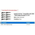 thumbnail image 2 of Ignition Coil Set - Compatible with 2008 - 2009 Dodge Durango 4.7L V8, 2 of 2