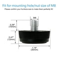 thumbnail image 2 of Uxcell 12pcs M8 x 10 x 30mm Atornillable Pies Niveladores de Muebles Ajustables Cubierta de Suelo, 2 of 7