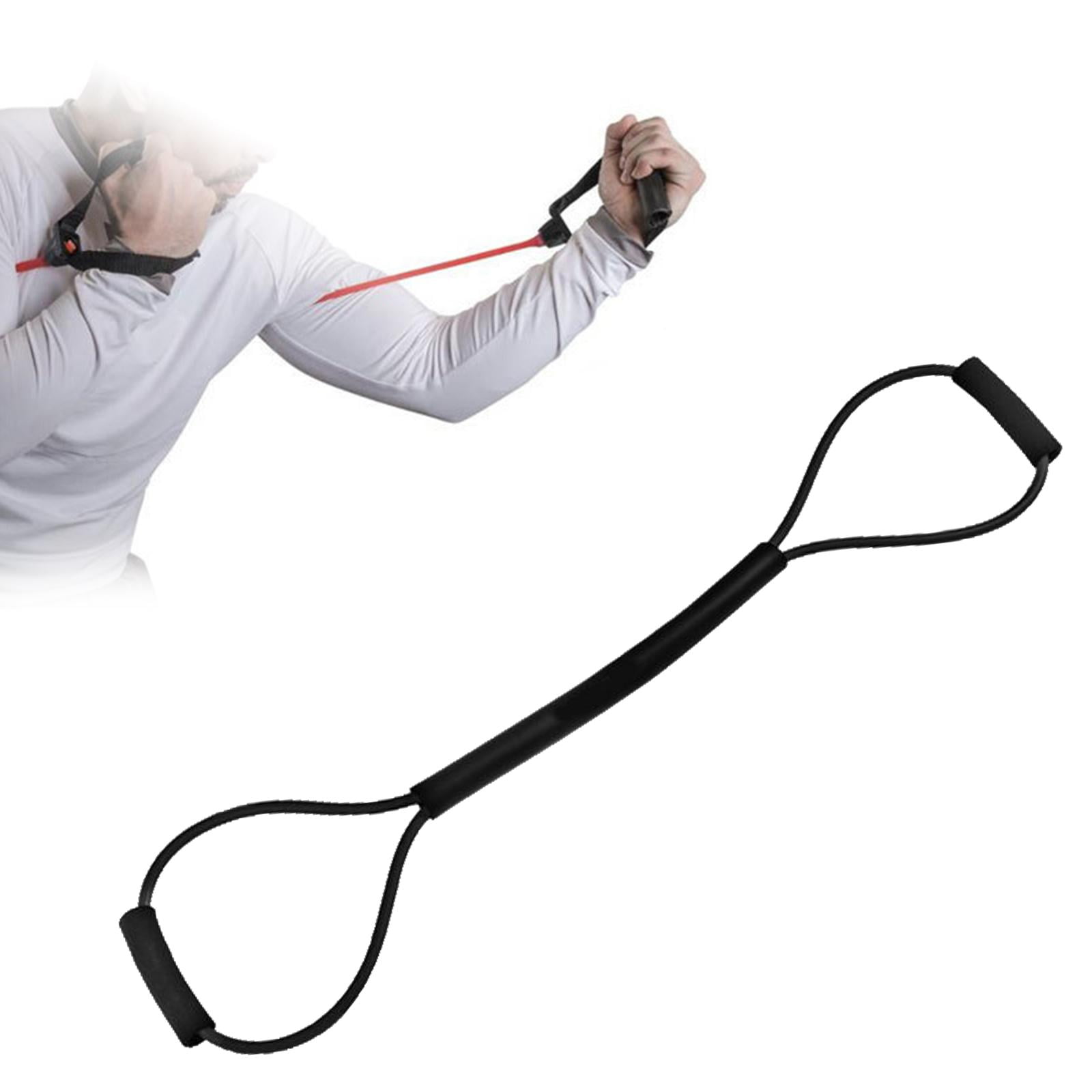 DimyFew Effective Elastic Resistance Band Pull Rope Agility Training for Boxing Punching Black 35LB
